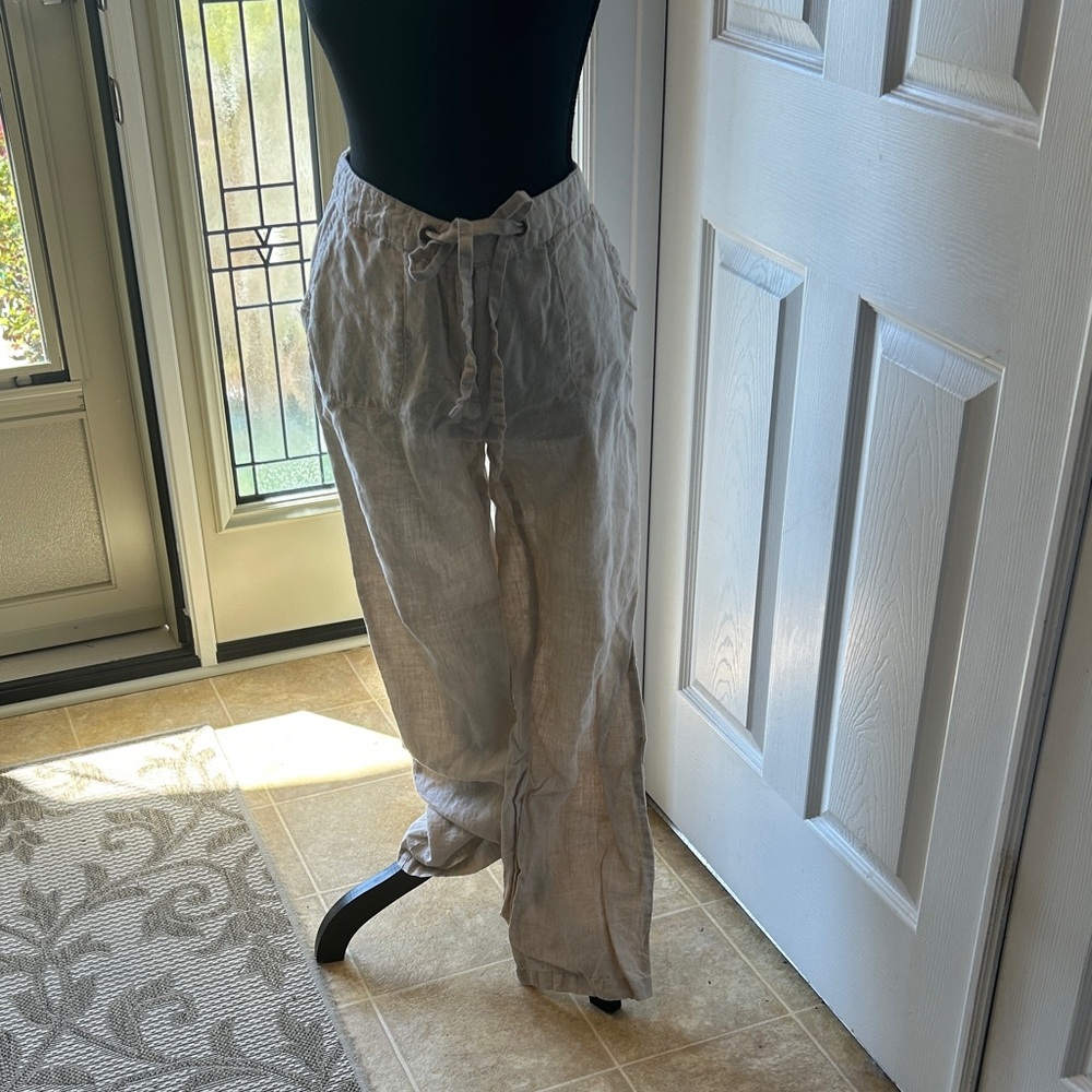 Charter Club Wide Leg Pants in Light Gray